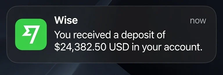 Wise Bank Payout Proof